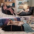 thumbnail image 6 of Big Joe Turnabout 3-in-1 Convertible Kids Bean Bag Chair, Black Licorice, 6 of 6