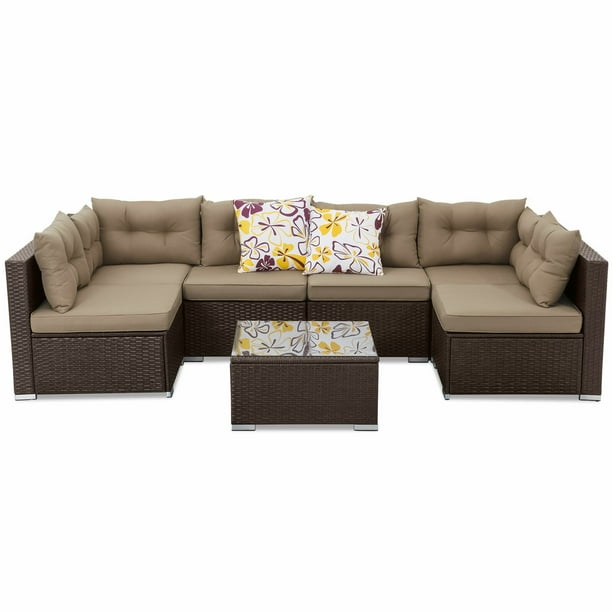 7 piece outdoor sectional sofa
