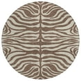 thumbnail image 2 of Addison Rugs Chantille Indoor/Outdoor Transitional Geometric, Abstract Brown Washable Round Rug, 8' x 8', 2 of 6