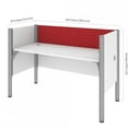 thumbnail image 4 of Bestar Pro-Biz Melamine/Metal Workstation in White and Red, 4 of 7