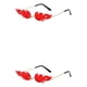 thumbnail image 2 of Sonducket Gafas de sol duraderas para el día a día Gafas fiables para todas las ocasiones Moda Sin marco Impermeable Flame Fire Red Red Rojo Rojo 2Conjunto, 2 of 6