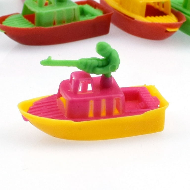 NUOLUX 20pcs Mini Plastic Boat Model Simulation Combat Boat Toy
