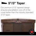 thumbnail image 4 of Canadian Spa KC-10008 92 x 92 x 4 in. Radius Spa Cover with 5 x 3 in. Taper, Chestnut Brown, 4 of 5