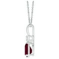thumbnail image 2 of Angara Natural Ruby Teardrop V-Bale Pendant Necklace with Diamond in 925 Sterling Silver for Women - July Birthstone Jewelry | Natural Ruby Necklace, 2 of 9