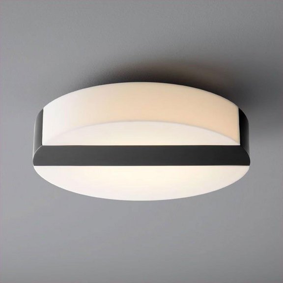 13.5 inch 21.5W 1 Led Flush Mount-Black Finish Bailey Street Home 766-Bel-4591356