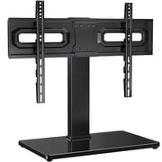 MountFTV Universal Swivel Table Top TV Stand for 32-75 inch TVs, Tabletop Desktop TV Stand Base with 35° Swivel, 6 Height Adjustable, Hold up to 99LBS, Max 600x400mm
