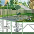 thumbnail image 5 of Dog Pens Large Metal Chicken Coop, Walk-in Chicken Run,Galvanized Wire Poultry Chicken Hen Pen Cage, Rabbits Duck Cages with Waterproof and Anti-Ultraviolet Cover for Outside(10' L x 13 W x 6.56' H),, 5 of 8