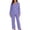 Purple, variant on Ltctricy Lounge Sets for Women 2 Piece Cute Pajama Sets Button Down Collared Pj Set Polka Dot Comfy Loungewear Sets(Black,Large)