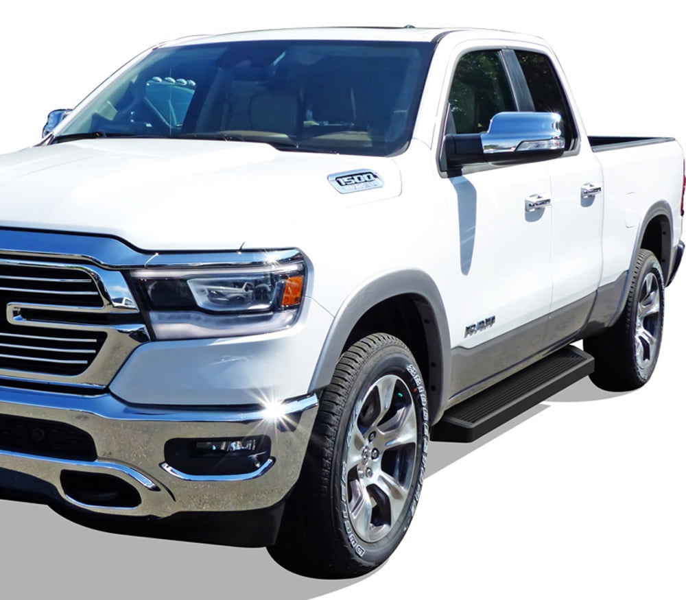 APS Black Running Boards Style Compatible with Ram 1500 2019-2025 Quad Cab for New Body Style Only (Exclude 19-24 Ram 1500 Classic) (Nerf Bars Side Steps Side Bars)