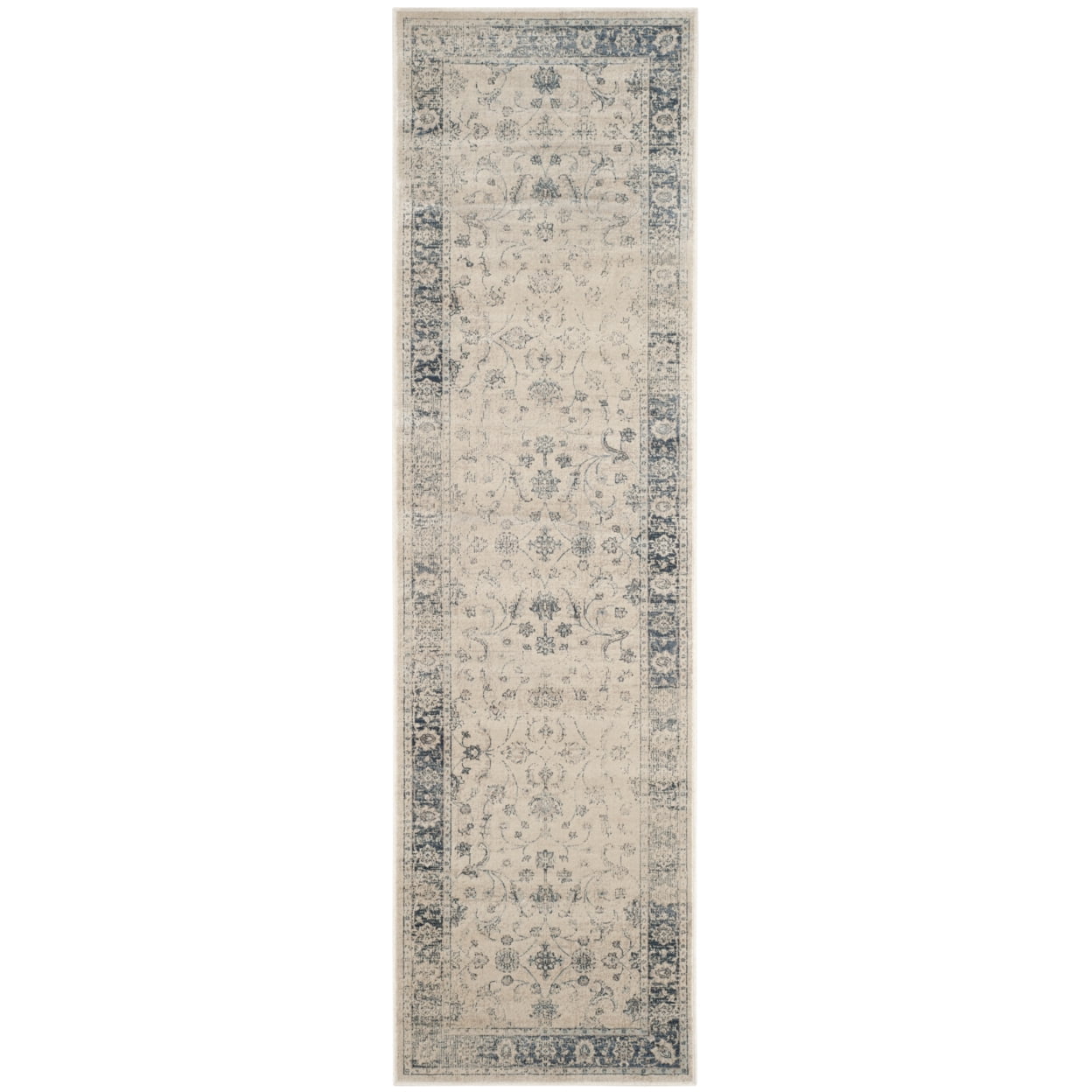 SAFAVIEH Vintage Daven Traditional Area Rug, Stone/Blue, 9' x 12'