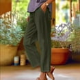 thumbnail image 2 of Women's Pants Fashion Casual Pants For Women Spring And Summer Casual Cotton And Linen Long, 2 of 6