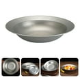 thumbnail image 4 of Shisuyan Durable Stainless Steel Salad Plate for Home Use Safe and Harm Free with Shallow Design 7.8 Inches, 4 of 9