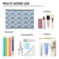 thumbnail image 4 of Kdxio Blue Shells Makeup Bag Toiletry Bag Canvas Makeup Bags Zipper Cosmetic Pouch Travel Cosmetic Pouch for Women Gifts, 4 of 7