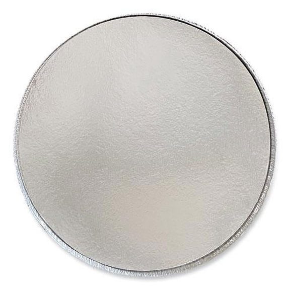 Round Aluminum To-Go Containers with Lid 48 oz 9" Diameter x 1.66"h Silver 200/Carton BWKROUND9COMBO
