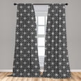 thumbnail image 5 of Ambesonne Black and White Curtains, Monochrome Details, Pair of 28"x84", Black White, 5 of 5