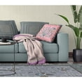 thumbnail image 4 of Amrita Sen Designs  26 x 26 in. Pond Peacock Broadcloth Indoor & Outdoor Zippered Pillow - Pink, Peach & Muted Yellow, 4 of 6