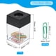 thumbnail image 2 of Soporte magnético para clips de papel Uxcell, organizador de clips de papel de gran capacidad para escritorio, negro, 2 of 6
