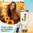 thumbnail image 2 of Vaso SUFAVN de 40 onzas con mango de girasoles con monograma, 2 of 7