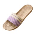 thumbnail image 1 of B91xZ Sandales à Plateforme pour Femmes Tongs Plates Confortables, Violet 6.5, 1 of 4