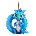 thumbnail image 2 of Dmlowu 26 Letter Christmas Tree Ornaments - Christmas Dragon Ornaments for Xmas Tree, Lightweight Sturdy Christmas Decorations Pendant for Holiday Party, DIY Hanging Decor Dragon, Blue, 2 of 3