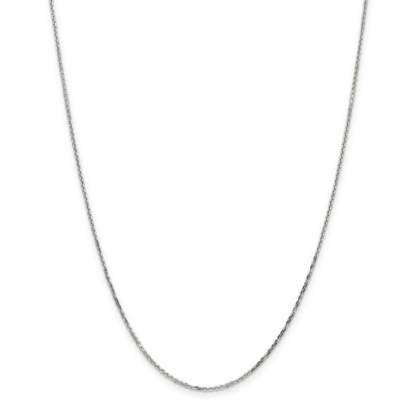 14k White Gold 1.40mm Diamond-Cut Cable Chain