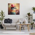 thumbnail image 3 of Stupell Industries Pastel Bird in Hat Animals & Insects Painting Gallery Wrapped Canvas Art Print Wall Art, 30 x 30, 3 of 8