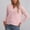 Pink, variant on QUNYINEY Solid Fall Sweaters Women Long Sleeve V Neck Button Down Cardigan Blouses Loose Fit Fit Soft Cable Knit Casual Women's Tops