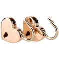 thumbnail image 3 of Juego de 2 Candados con Llave en Forma de Corazón JAMW Metal Zinc Oro Rosa, 3 of 5