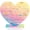 Iridescent, variant on Heart-Shaped Acrylic Earring Holder Stand for Studs & Dangles, Romantic Jewelry Organizer for All Ages, Vanity Dresser/Boutique Decorative Display Holds 85 Pairs wIth 171 Holes (Pink Gradient)