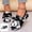 Cow Pattern, variant on Willtoo Loafers for Women Square Toe Slip On Flats Fashion Casual Non Slip Walking Shoes with Decorative Bow for Daily Office Wear
