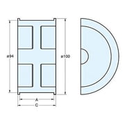 Sugatsune Dsi-3250-35 1-1/2 Flush Door Pull - Stainless Steel