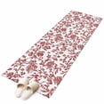 thumbnail image 2 of 2x6 Kitchen Runner Rug, Red Boho Flower Non-Skid Rubber Backing Large Rectangle Rugs - Living Room Bedroom Home Office, Vintage Paisley Farmhouse Pattern Indoor Floor Mat Carpets Washable Rug, 2 of 9
