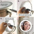 thumbnail image 4 of 2-Pack LED Makeup Mirror Bulb Replacement Mirror for Cosmetic Vanity Makeup Mirror with Single Double Sided Lighted Magnification,4W Equivalent to 40W Incandescent Bulb(Daylight White 6000K), 4 of 5