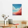 thumbnail image 2 of COMIO Wall Art Framed Light Gray Blue Yellow Cloud Abstract Canvas Frames - Canvas Painting Wall Art Print Poster for Living Room Decoration, 2 of 4