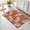 Orange, variant on Palm Leaves Non Slip Bathroom Mat, Coastal Tropical Terracotta Palm Leaf Absorbent Bath Mat Rubber Backed Quick Dry Doormat Fit Under Door for Bathtub Shower Sink Kitchen 24"x36"