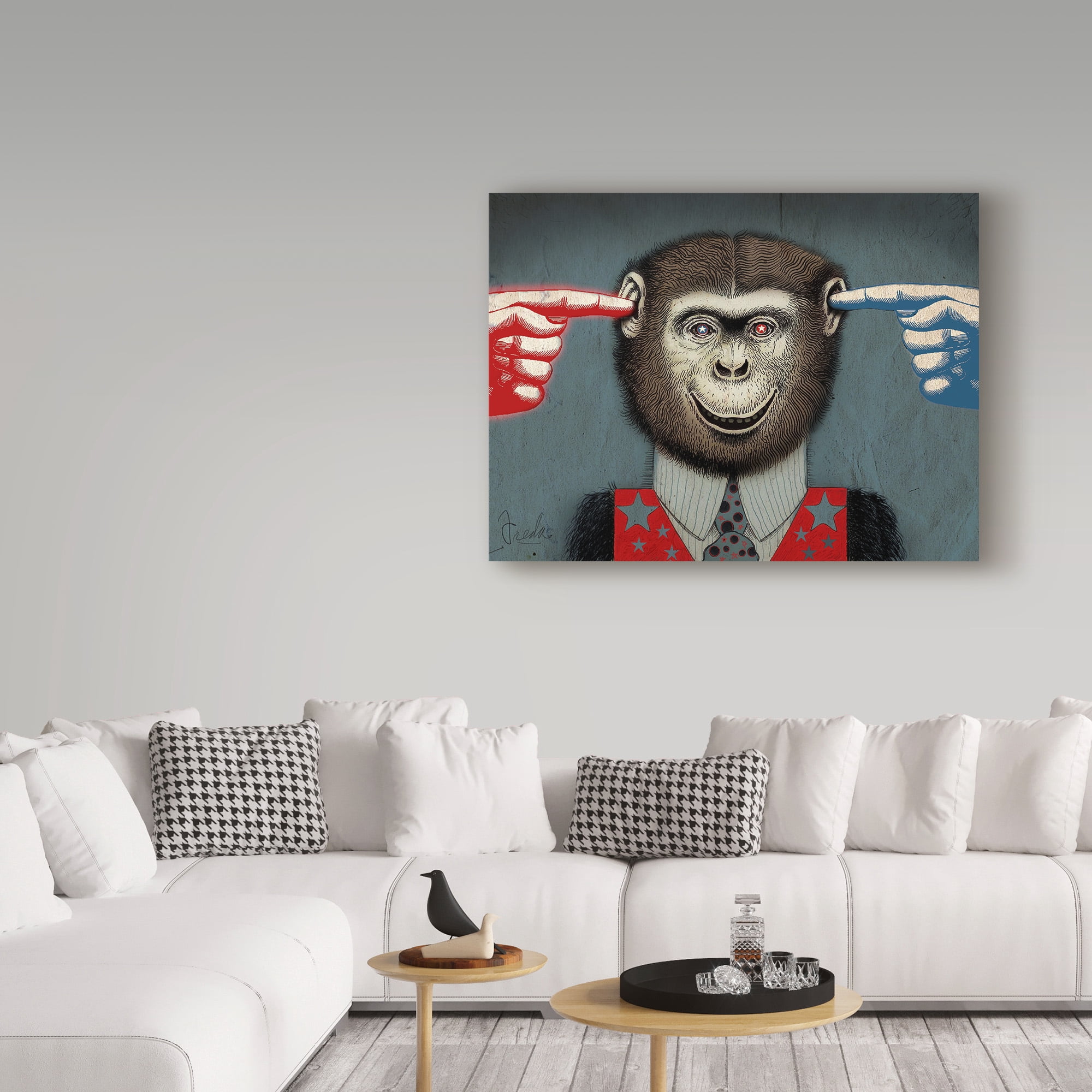 Trademark Fine Art 'Monkey Fool' Canvas Art by Anthony Freda
