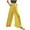 Yellow, variant on Lenpel Summer Beach Pants for Women Casual Loose Elastic Waist Wide Leg Flowy Trousers Lounge Palazzo Pants