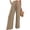 *Khaki, variant on ClodeEU Women's Solid Color Drawstring Wide Leg Straight Pants with Pockets,Loose Fit Casual Long Trousers Green,Womens Plus M