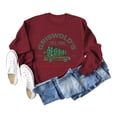 thumbnail image 3 of Chandail à Col Rond à Manches Longues Décontracté pour Femmes avec Imprimé de Lettres et Sapin de Noël, Veste Chandail à Col pour Femmes, Petites Chemises pour Femmes, Mignons Chandails d'Hiver Chauds pour Adolescentes, Chandail pour Femmes Petite, Carreaux Rouge, 3 of 3