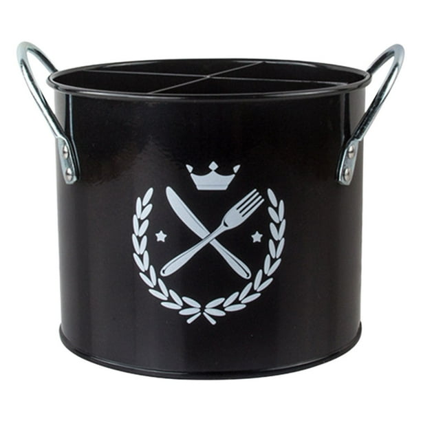 Estante de secado del utensilio del almacenamiento del tenedor de Noble negro Gloria cubo de vajilla