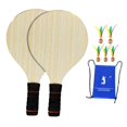 thumbnail image 4 of Colaxi 2 Pieces Kids Badminton Paddle Set Pickleball Physical Exercise Toys Badminton Racket Shuttlecock Paddle Set for Beach Family 5 Large Balls, 4 of 8