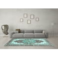 thumbnail image 3 of Ahgly Company Indoor Rectangle Persian Light Blue Traditional Area Rugs, 5' x 8', 3 of 4