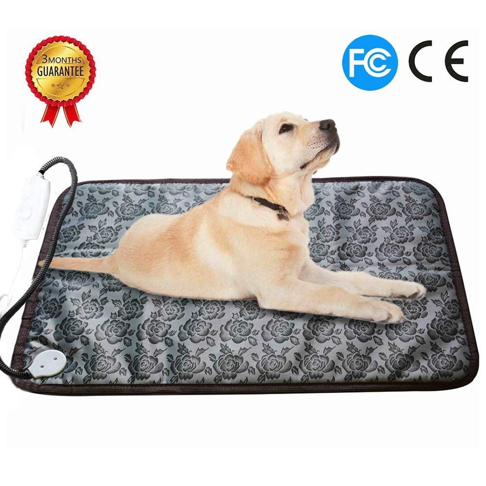 HYDGOOHO Dog Heating Pad Electric Heated Dog Bed for Small Dog pet Heating Pads Indoor Use 