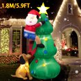 thumbnail image 4 of Juguete de decoración inflable de Navidad con luces LED integradas, modelo de adorno inflable para fiesta de Navidad, Año Nuevo, jardín, decoración interior y exterior（2.1M Tree4, 4 of 5