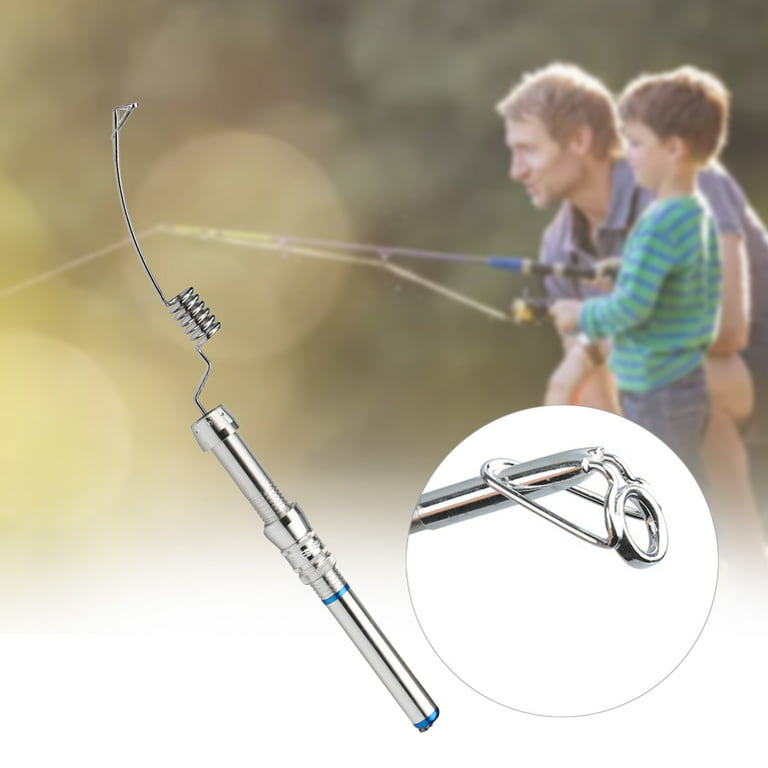 SPRING PARK Mini Fishing Rod Stainless Steel Telescopic Fishing Pole for  Outdoor Travel Saltwater Freshwater Fishing