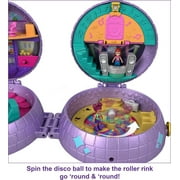 Polly Pocket Double Play Skating Compact, 2-in-1 Playset with 2 Micro Dolls & 16 Accessories
