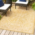 thumbnail image 3 of JONATHAN Y SANTA MONICA 9 x 12 Area Rug, Malta Bohemian Medallion Textured Weave - Yellow/Cream, SMB104G-9, 3 of 8