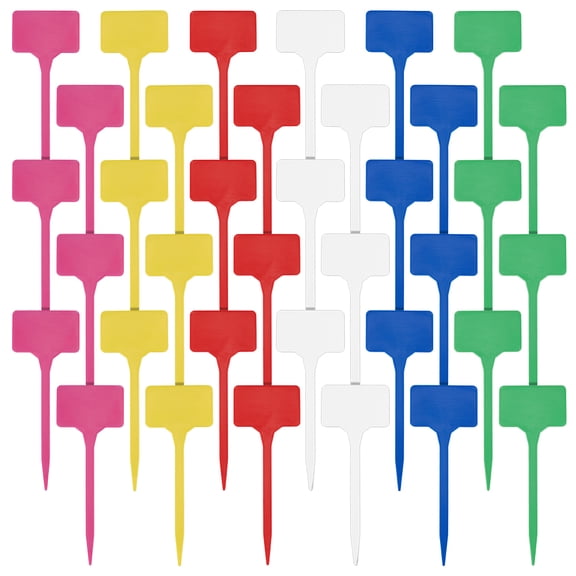 120Pcs 6Colors Large Plastic Plant Labels Identification Stakes Nursery Garden Plant Markers Rectangle Plastic Plant Labels for Plants Herbaceous Flowers Vegetable 5.8×2.2inch DIY