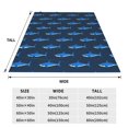 thumbnail image 3 of KLL Cute Shark Pattern Fleece Throw Blanket,Fleece Throw Blankets for Couch & Bed All Season Use-50"x40", 3 of 7