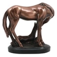 thumbnail image 3 of Farm Country Horse Family Mare and Foal Bronze Electroplated Resin Figurine, 3 of 6